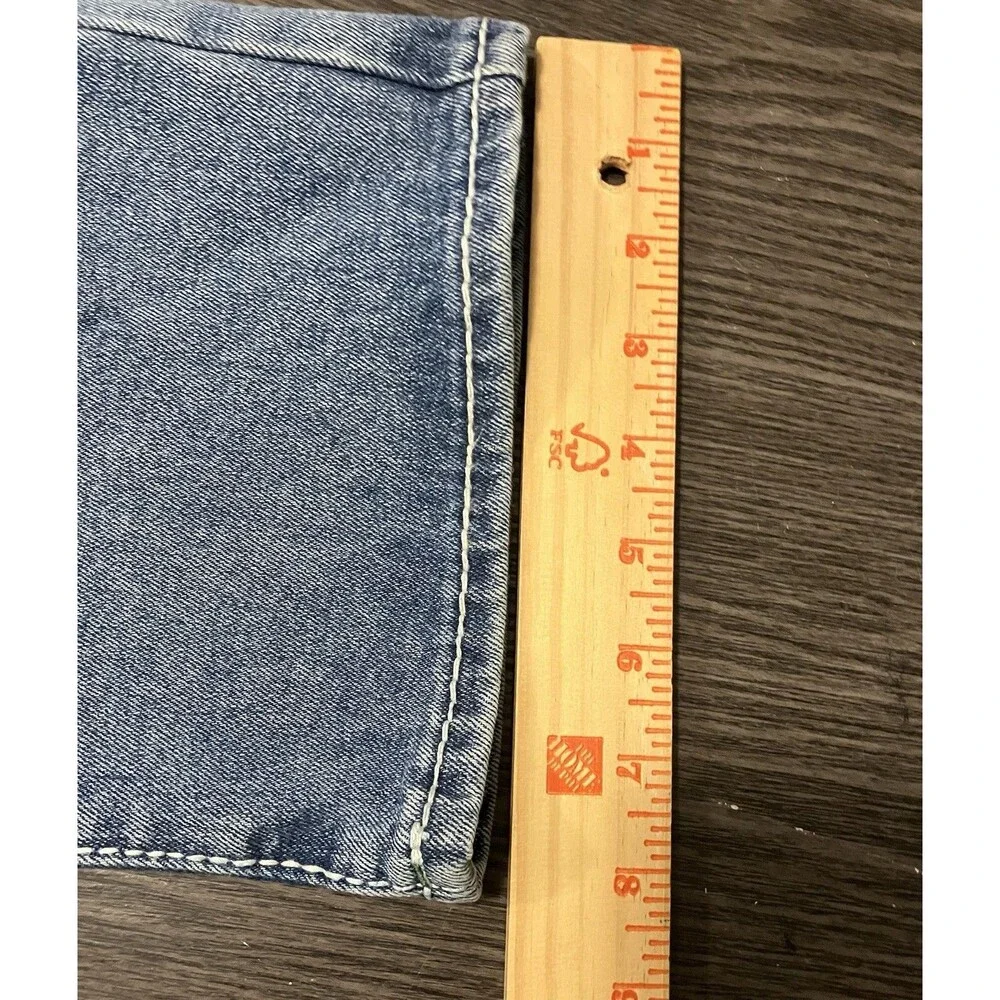 True Religion Men’s Ricky T Big Flap Straight Jeans Blue Sz 34x34 NEW SEE DESC